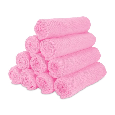 Monarch SmartChoice Microfiber Hand Towel 16x27 Pink (12pk) M915105P